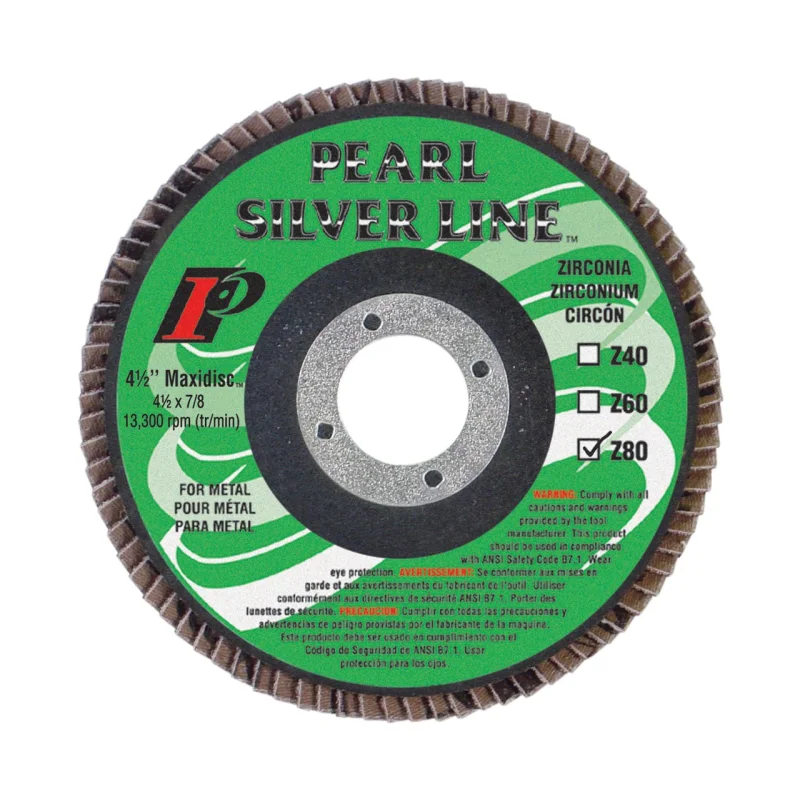 Pearl Abrasive MX4580ZT 4-1/2″ by 7/8″ Maxidisc, Flap Disc