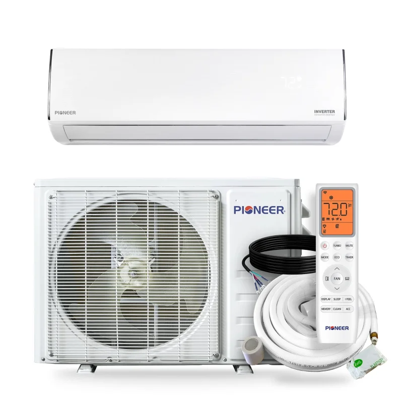 Pioneer Diamante Essenza 11,500 BTU 17 SEER2 115V High-Wall Ductless Mini-Split Air Conditioner Inverter Heat Pump with 16 Ft. Kit