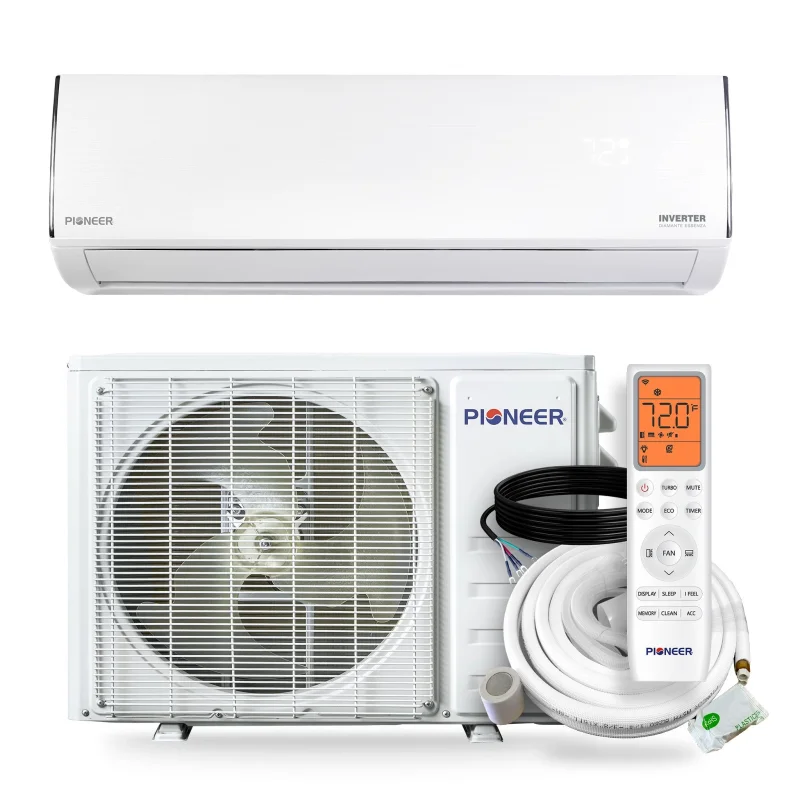 Pioneer Diamante Essenza 23,000 BTU 17 SEER2 230V High-Wall Ductless Mini-Split Air Conditioner Inverter Heat Pump with 16 Ft. Kit