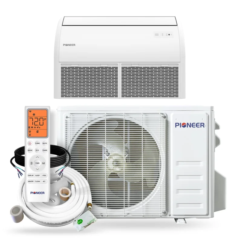Pioneer Quantum Ultra 18,000 BTU 20.5 SEER2 230V Floor/Ceiling/Low-Wall Ductless Mini-Split Air Conditioner Inverter Heat Pump Full Set