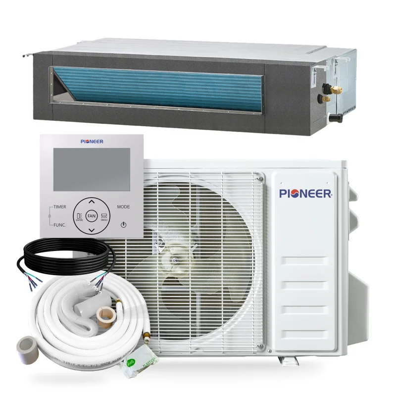 Pioneer Quantum Ultra 18,000 BTU 21 SEER2 230V Ceiling Concealed Ducted Mini-Split Air Conditioner Inverter Heat Pump Full Set