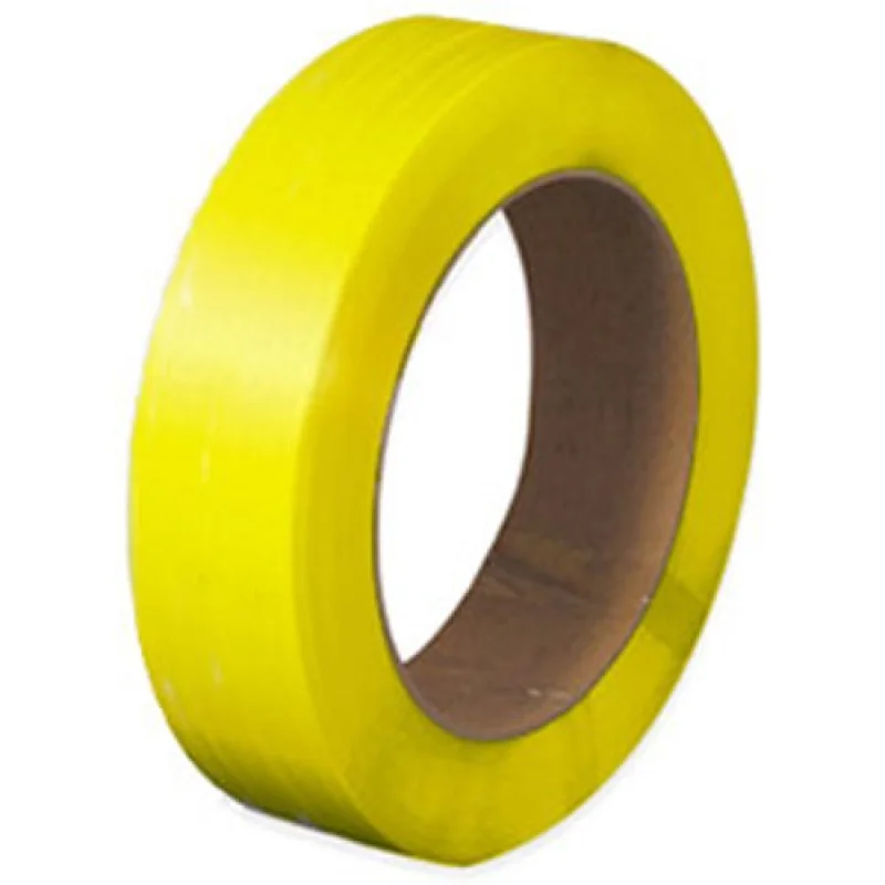 PolyPRO Strap – Poly Hand Grade (Yellow) – 16 X 6 Core – 1/2″ X 9000′.02 Thickness, 350 lbs Tensile (1 Coil) – CWC-178030