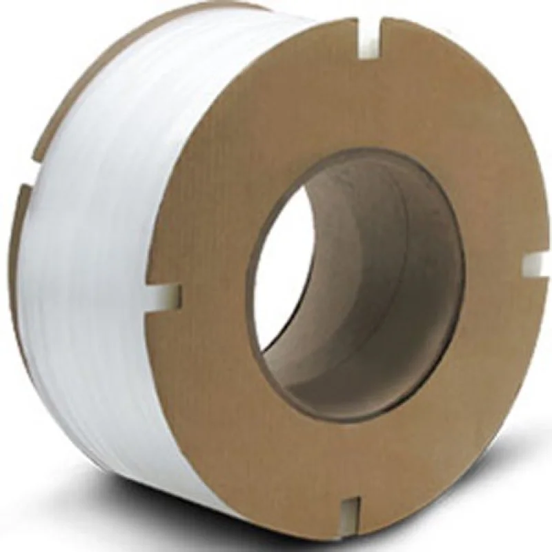 PolyPRO Strap – Poly Machine Grade (White) – 8 X 8 Core – 1/2″ X 7200′.022 Thickness, 500 lbs Tensile (1 Coil) – CWC-178401