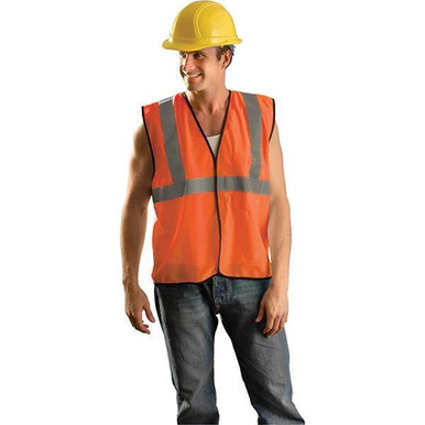 OccuNomix Class 2 Solid Vests, Large/XLarge, Hi-Viz Orange, 1/EA, #ECOGOLXL