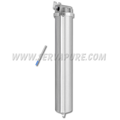 Quantrol QFP1X20-3/4, 20'' 316SS Single Cartridge Filter Housing
