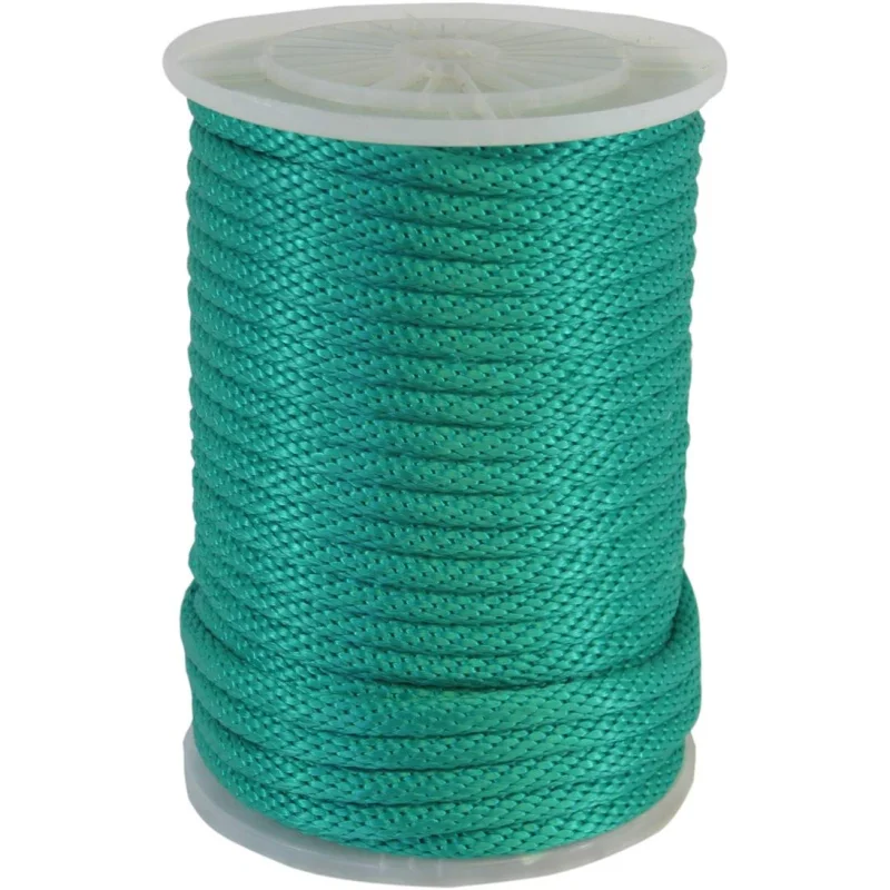 Rope 115415 5/8in Green Solid Braid Multifilament Poly Halter Rope 200ft
