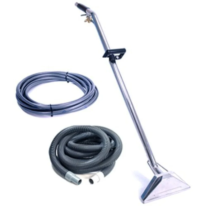 Sandia 80-0500 Stainless Steel Dual Jet Wand Kit with 25′ Vacuum and Solution Hoses