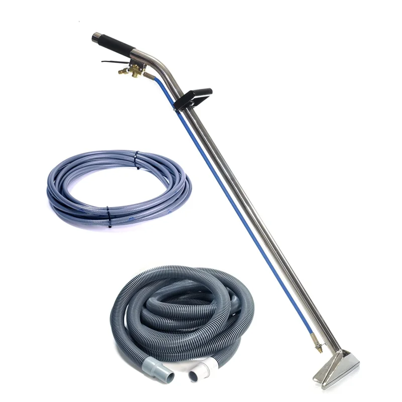 Sandia 80-8009-A Stainless Steel Single Jet 12″ Single Bend Wand with 15′ Vacuum and Solution Hoses