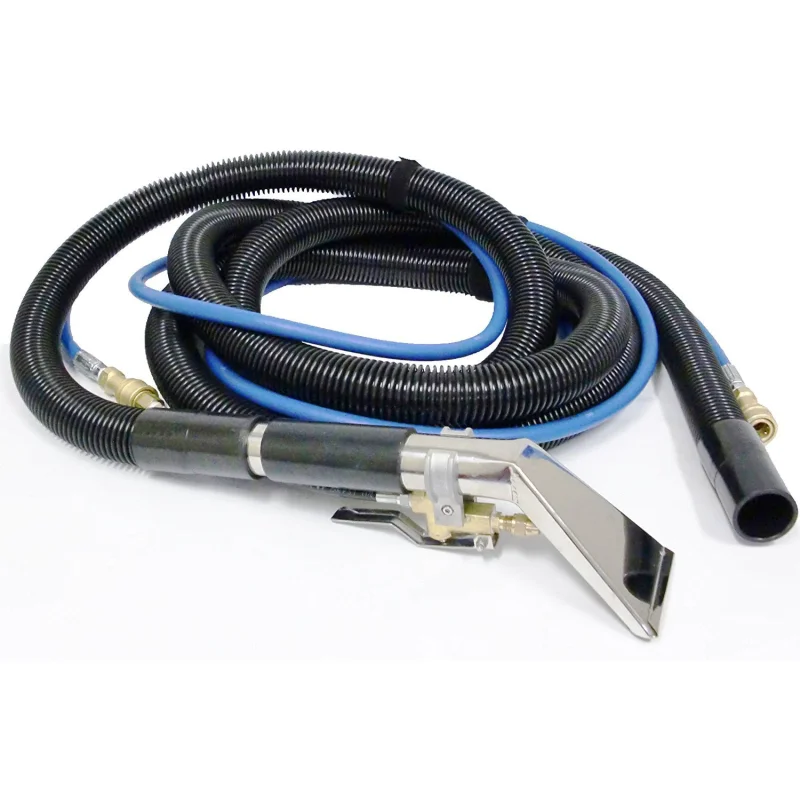 Sandia 80-8010 Stainless Steel Upholstery Tool with 15′ Solution Hose and Vacuum Hose, 4″