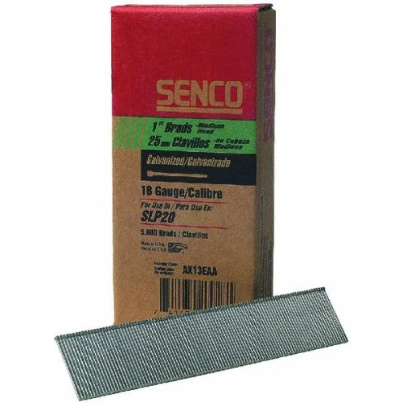 Senco AX13EAA 1″ Galvanized 18-Gauge Brad Nails – 5000 per Package