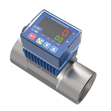 ICON TK3P-20-SS, SS Paddle Flow Meter, 3/4" Connection, Flow Rate + Flow Total, Pulse