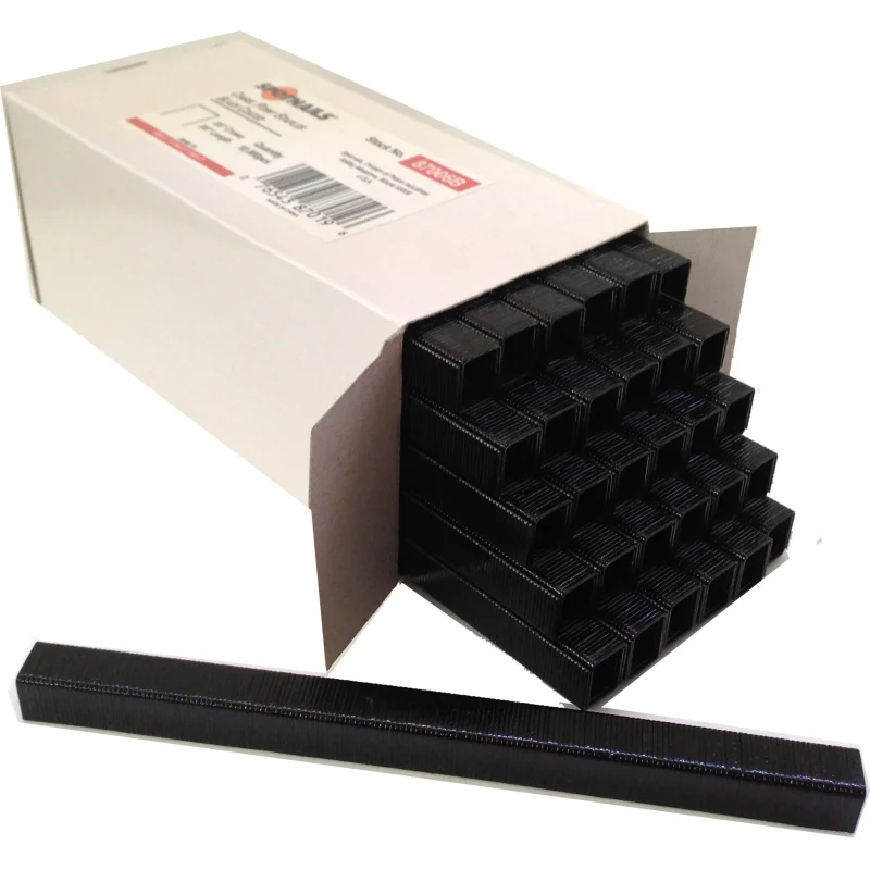 Upholstery Fine Wire Staple 22 Gauge BLACKC043/8″ crown, 1/4″ length