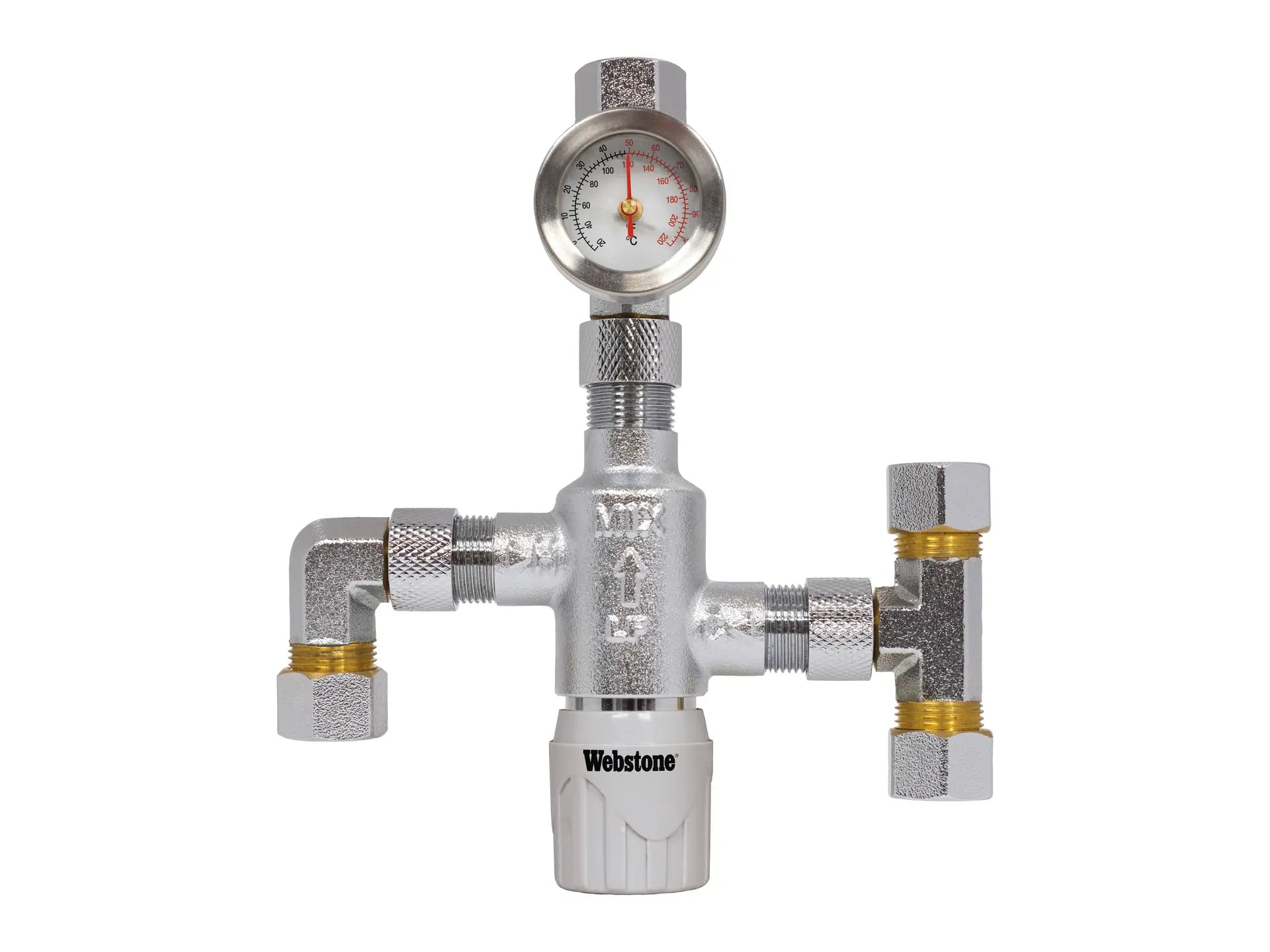 Webstone 3/8" Compression Thermostatic Mixing Valve H-77201W