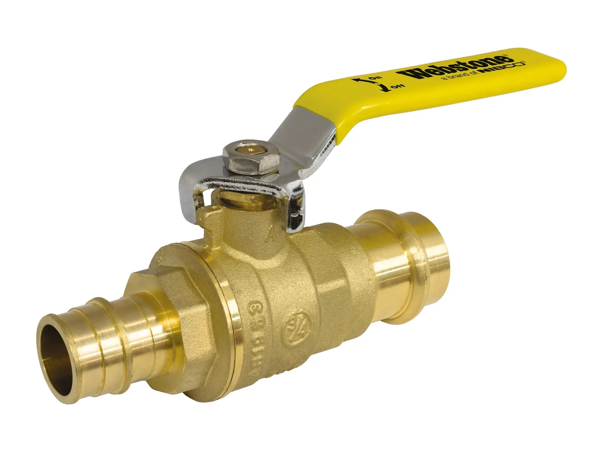 Webstone PRS-80X3W 1/2" x 1/2" PRS X F1960 Transition Brass Ball Valve H-80132W