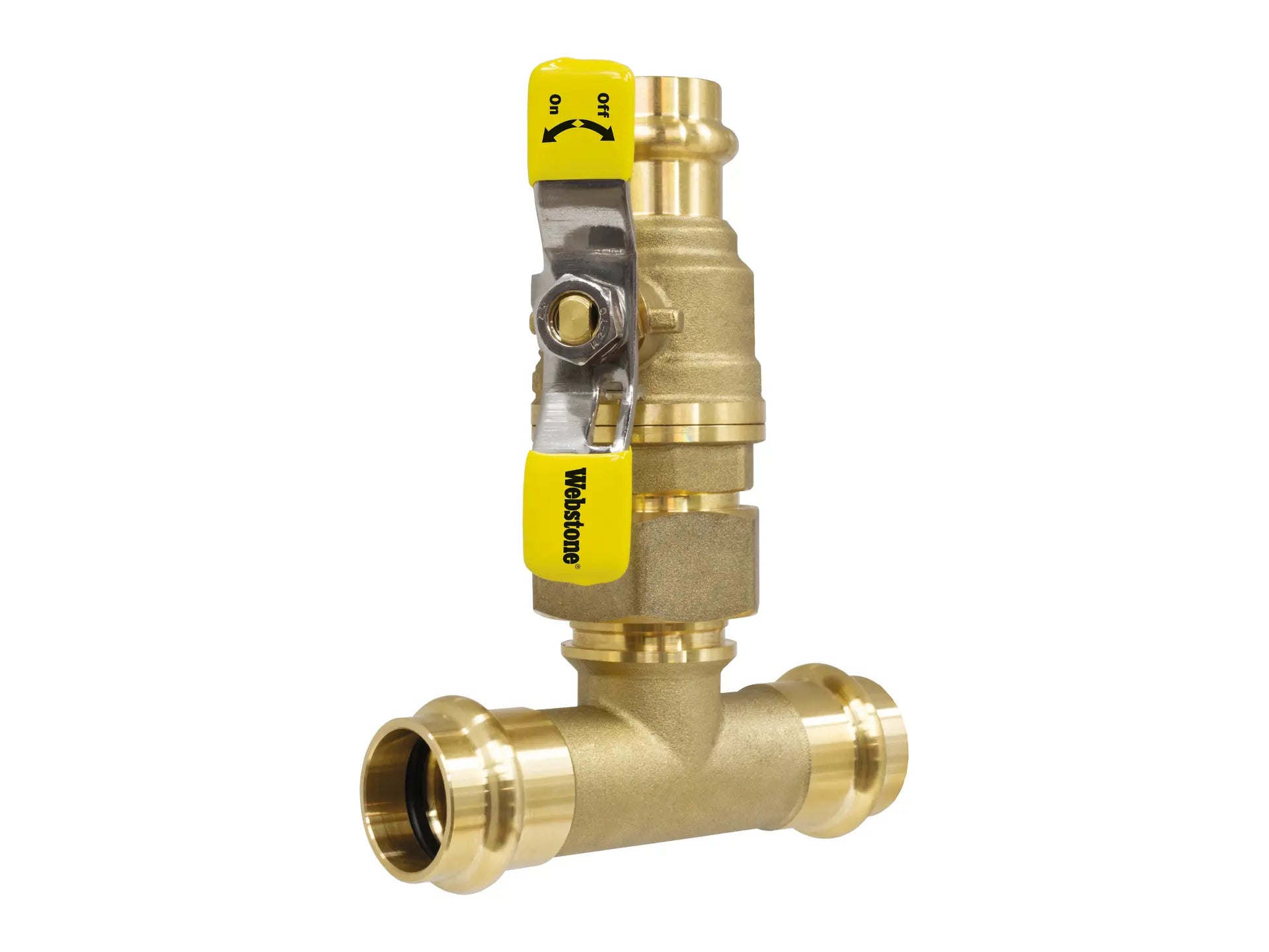 Webstone PRS-X371W 1/2" x 1/2" Press Valve x Press Run Pro-Pal T-Union Ball H-83712W